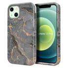 For iPhone 13 Varnishing Water Stick TPU + Hard Plastic Phone Case(10028 Marble) - 1