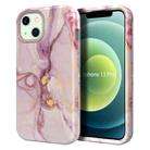 For iPhone 13 Varnishing Water Stick TPU + Hard Plastic Phone Case(10031 Marble) - 1