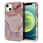 For iPhone 13 Varnishing Water Stick TPU + Hard Plastic Phone Case(10033 Marble) - 1