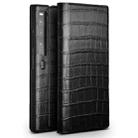 For Huawei Mate XS 2 QIALINO Crocodile Pattern Genuine Leather Phone Case(Black) - 1