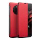 For Huawei Mate 50 Pro QIALINO Genuine Leather Side Window View Smart Phone Case(Red) - 1