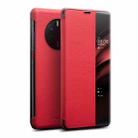 For Huawei Mate 50 QIALINO Genuine Leather Side Window View Smart Phone Case(Red) - 1