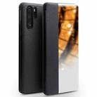 For Huawei P30 Pro QIALINO Genuine Leather Side Window View Smart Phone Case(Black) - 1