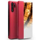 For Huawei P30 Pro QIALINO Genuine Leather Side Window View Smart Phone Case(Red) - 1