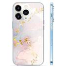 For iPhone 11 Pro Coloured Glaze Marble Phone Case(White Gold) - 1