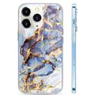 For iPhone 11 Pro Coloured Glaze Marble Phone Case(Purple Grey) - 1