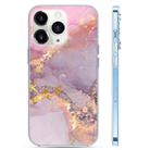 For iPhone 11 Pro Max Coloured Glaze Marble Phone Case(Pink Grey) - 1