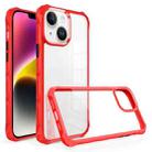 For iPhone 14 Water Cube High Transparent Space Phone Case(Red) - 1