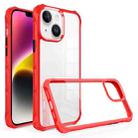 For iPhone 14 Plus Water Cube High Transparent Space Phone Case(Red) - 1