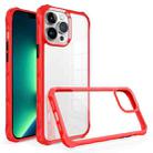 For iPhone 13 Pro Water Cube High Transparent Space Phone Case(Red) - 1