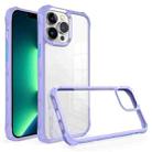 For iPhone 13 Pro Water Cube High Transparent Space Phone Case(Purple) - 1