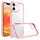 For iPhone 12 Water Cube High Transparent Space Phone Case(Pink) - 1