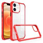 For iPhone 12 Water Cube High Transparent Space Phone Case(Red) - 1