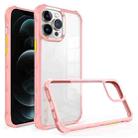 For iPhone 12 Pro Max Water Cube High Transparent Space Phone Case(Pink) - 1