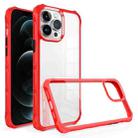 For iPhone 12 Pro Max Water Cube High Transparent Space Phone Case(Red) - 1