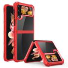 For Samsung Galaxy Z Flip4 Water Cube High Transparent Space Phone Case(Red) - 1
