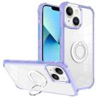 For iPhone 13 Water Cube High Permeability Space Phone Case with Invisible Holder(Purple) - 1