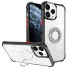 For iPhone 11 Pro Water Cube High Permeability Space Phone Case with Invisible Holder(Black) - 1