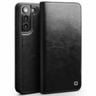 For Samsung Galaxy S22+ 5G QIALINO Genuine Leather Phone Case(Black) - 1