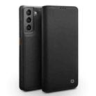 For Samsung Galaxy S21+ 5G QIALINO Classic Gen2 Genuine Leather Phone Case(Black) - 1