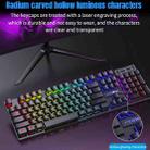 FOREV Wired Gaming Illuminated Keyboard, Color:Black Key White Background - 3