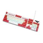 FOREV FVQ302 Mixed Color Wired Mechanical Gaming Illuminated Keyboard(White Red) - 1