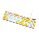 FOREV FVQ302 Mixed Color Wired Mechanical Gaming Illuminated Keyboard(White Yellow) - 1