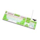 FOREV FVQ302 Mixed Color Wired Mechanical Gaming Illuminated Keyboard(White Green) - 1