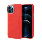 For iPhone 12 Pro Imitation Liquid Silicone Skin Feel Plating Magsafe Phone Case(Red) - 1