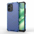 For Realme C33 4G India Shockproof Honeycomb PC + TPU Phone Case(Blue) - 1