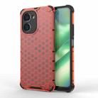 For Realme C33 4G India Shockproof Honeycomb PC + TPU Phone Case(Red) - 1