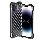 For iPhone 14 Pro Max R-JUST Breathable Armor Phone Case(Silver Grey) - 1