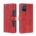 For vivo Y52t Skin Feel Magnetic Buckle Leather Phone Case(Red) - 1