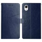 For Samsung Galaxy A23e/A23s HT01 Y-shaped Pattern Flip Leather Phone Case(Blue) - 1