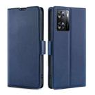 For OPPO A57s 4G / A57e 4G Ultra-thin Voltage Side Buckle Leather Phone Case(Blue) - 1