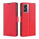 For OPPO K10 5G Global Ultra-thin Voltage Side Buckle Leather Phone Case(Red) - 1