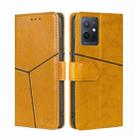 For vivo Y52t Geometric Stitching Leather Phone Case(Yellow) - 1