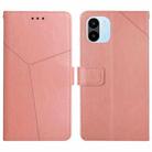 For Xiaomi Redmi A1 HT01 Y-shaped Pattern Flip Leather Phone Case(Pink) - 1