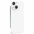 For iPhone 14 Plus Rimless PC Phone Case with Lens Film(White) - 1