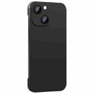 For iPhone 13 Rimless PC Phone Case with Lens Film(Black) - 1
