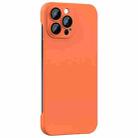 For iPhone 13 Pro Rimless PC Phone Case with Lens Film(Orange) - 1
