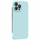 For iPhone 13 Pro Max Rimless PC Phone Case with Lens Film(Sky Blue) - 1