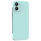 For iPhone 12 Rimless PC Phone Case with Lens Film(Sky Blue) - 1