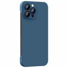 For iPhone 12 Pro Max Rimless PC Phone Case with Lens Film(Blue) - 1