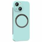 For iPhone 14 Magsafe Rimless PC Phone Case with Lens Film(Sky Blue) - 1