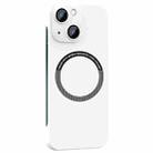 For iPhone 14 Plus Magsafe Rimless PC Phone Case with Lens Film(White) - 1