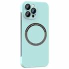 For iPhone 14 Max Magsafe Rimless PC Phone Case with Lens Film(Sky Blue) - 1