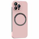 For iPhone 13 Pro Max Magsafe Rimless PC Phone Case with Lens Film(Pink) - 1