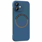 For iPhone 12 Magsafe Rimless PC Phone Case with Lens Film(Blue) - 1