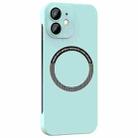 For iPhone 12 Magsafe Rimless PC Phone Case with Lens Film(Sky Blue) - 1